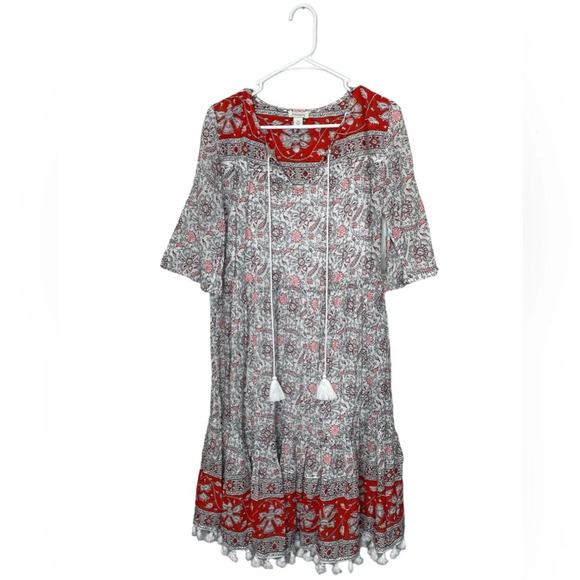 Sundance All At Sea Dress Boho Size XS Red/White/Black Beach Summer - Picture 6 of 12